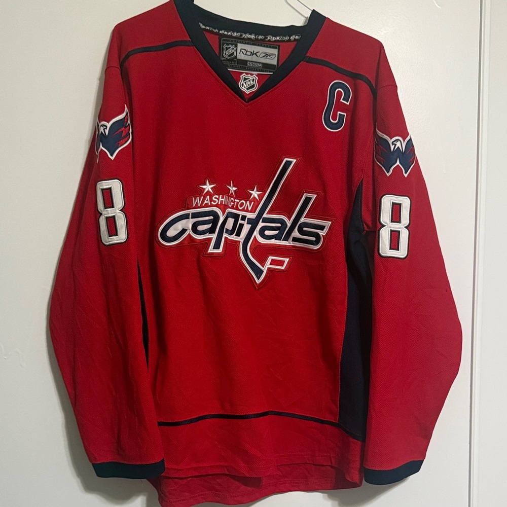 Ovechkin Reebok Red Capitals Hockey Jersey